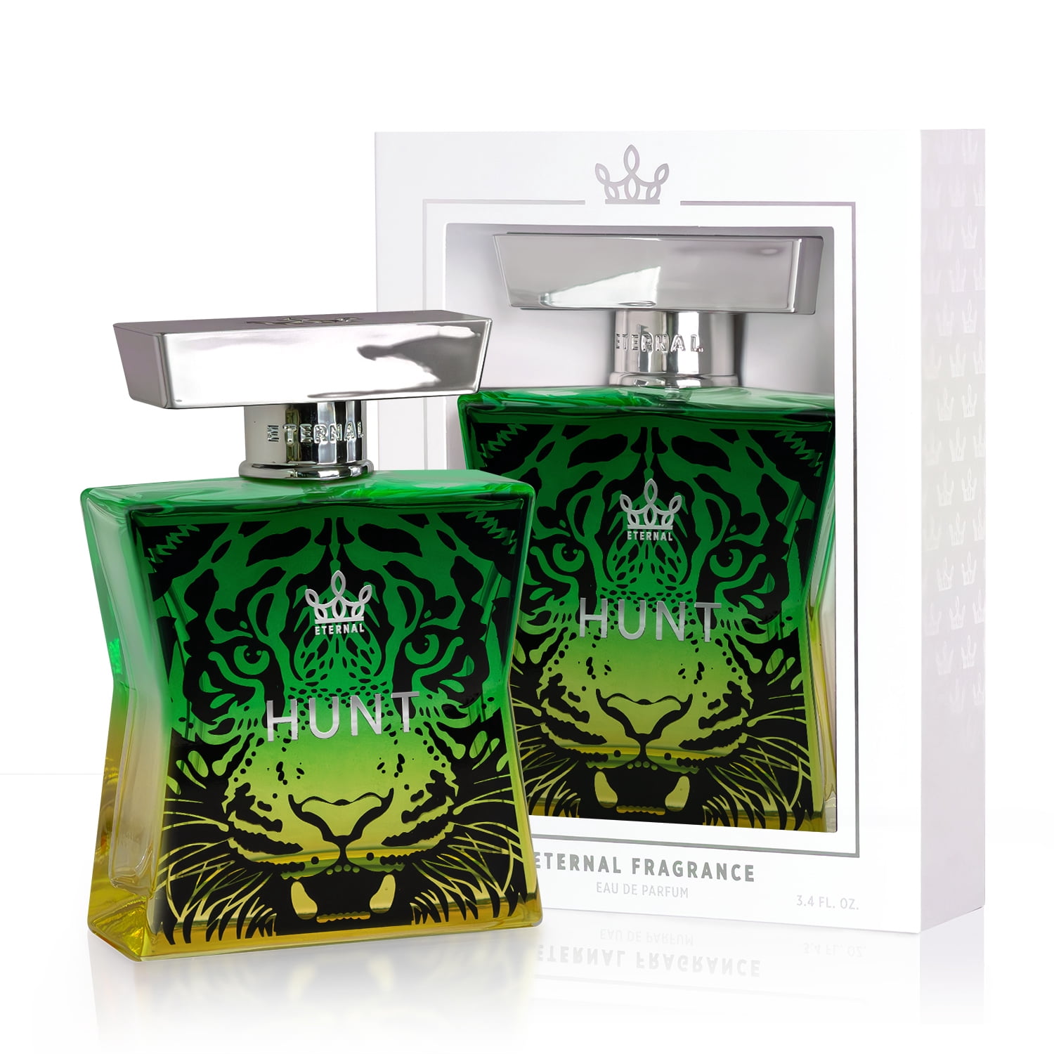 Eternal Fragrance HUNT, Spicy Vanilla, Warm Woody Amber Eau de Parfum, Inspired by Male Elixir Cologne for Men, 3.4 oz (100ml) Spray