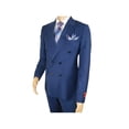 thumbnail image 5 of Men Suit BERLUSCONI Turkey 100% Italian Wool 180's Double Breasted #Ber22 Blue, 5 of 9