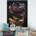 thumbnail image 2 of Designart Purple Peony Liquid Gold II Canvas Wall Art, 2 of 5