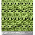thumbnail image 1 of Soimoi Green Georgette Viscose Fabric Tendril & Abstract Print Sewing Fabric Yard 42 Inch Wide, 1 of 5