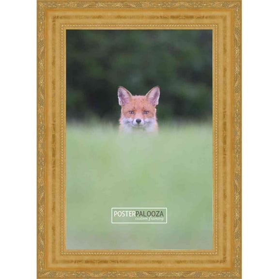 18x24 Traditional Gold Complete Wood Picture Frame with UV Acrylic, Foam Board Backing, & Hardware