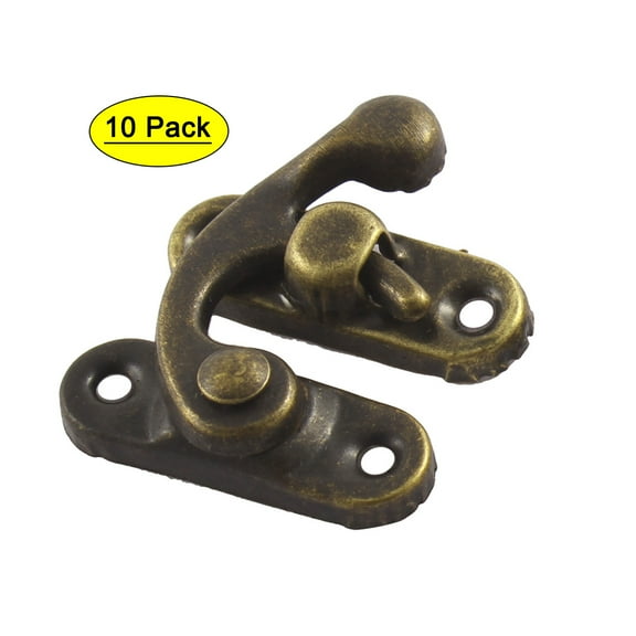 Uxcell Retro Style Swing Bag Clasp Closure Lock Suitcase Box Latch Bronze Tone 10Pcs