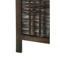 thumbnail image 4 of Legacy Decor 3 Panel Room Screen Divider Antique Brown Wicker and Wood Diamond Design, 4 of 5