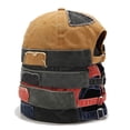 thumbnail image 3 of Nvzi Gorro de estibador desgastado con parche de estilo hip hop para hombre (azul marino), 3 of 5