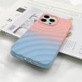 thumbnail image 4 of Compatible with iPhone 14 Pro Max Phone Case Girls Cute Gradient Bicolor Crimp Wave Pattern Soft Silicone Shockproof Camera Protective Back Cover Slim Phone Case for Women - Pink Blue, 4 of 13
