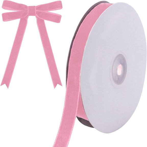 10 Yards Velvet Ribbon for Christmas Tree, 5/8 Inch Velvet Christmas Ribbon for Gift Wrapping Crafts Bow Wreath Holiday Decorations