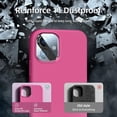 thumbnail image 4 of [5 in 1 for iPhone 11 Case 6.1 inch, with 2 Pack Screen Protector + 2 Pack Camera Lens Protector, Liquid Silicone Slim Shockproof Protective Phone Case [Microfiber Lining]… (Hot Pink), 4 of 14