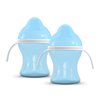 Bebek® 5 oz Baby Sippy Cup Flexible Spout with Handles, BPA-Free Blue ( Pack of Two)