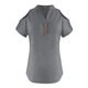 thumbnail image 4 of Loose Off The Shoulder Tops For Women Color Sólido Cuello en V Linen Feel Camiseta de Manga Corta, Tops de Lino para Mujeres Loose Fit Verano, 4 of 8