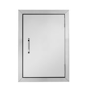Ktaxon 17 x 24 inches Outdoor Kitchen Doors 304 Stainless Steel Vertical Access Door, Silver