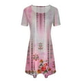 thumbnail image 4 of Mefallenssiah Robe Chandail Imprimée à Manches Courtes et Col Rond pour Femmes, 4 of 5