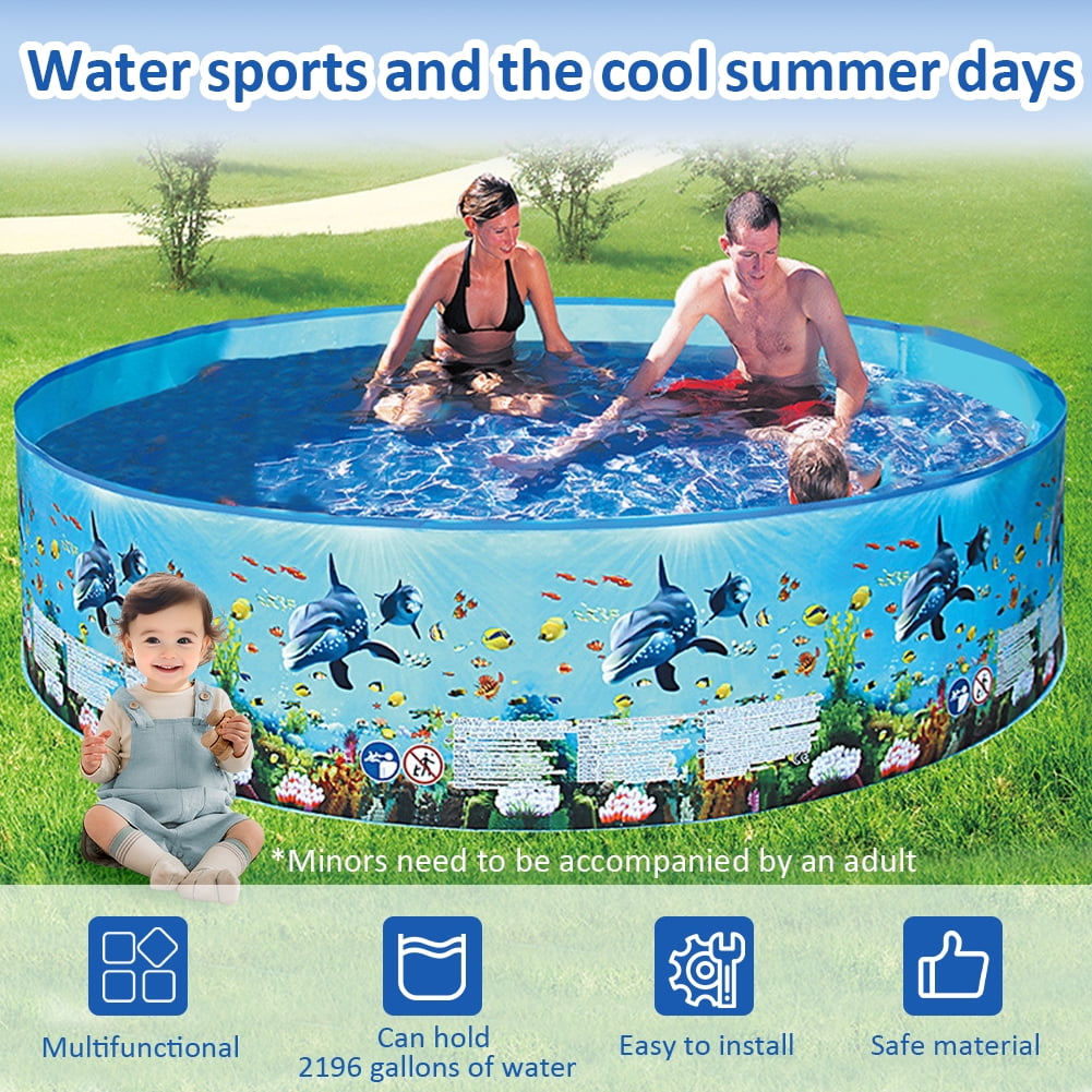 golytefs Inflatable Swimming Pool Large Capacity Foldable Swim Ball Pool Multifunction Baby Bathtub Pool for Outdoor Indoor Playing Water Accessories