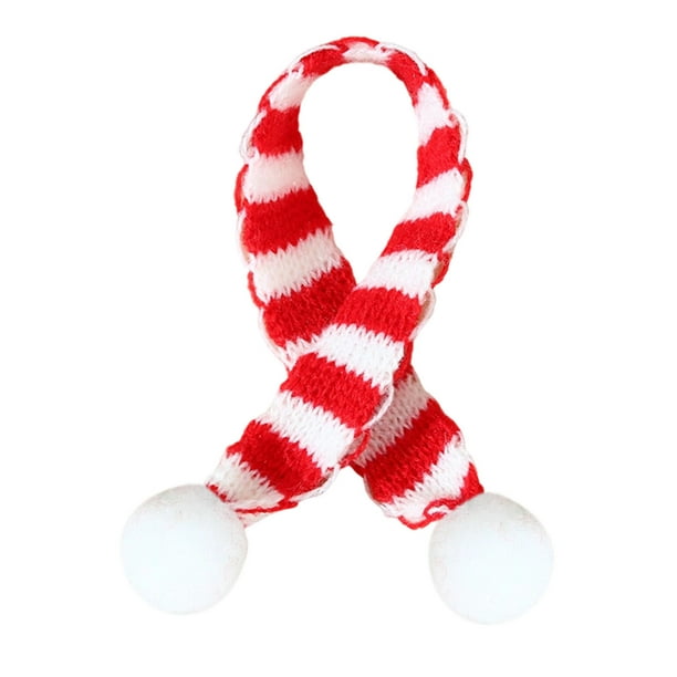 Mini Christmas Wool Small Scarf Hat Plushs Bear Doll Accessories Decorative Gift