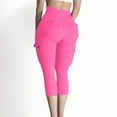 thumbnail image 5 of Kovlvoll Womens Leggings with Pockets Stretchy Butt Lifting High Waisted Outdoor Fitness Running Capris Yoga Legging, 5 of 7