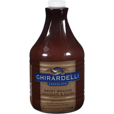 Ghirardelli Chocolate Sweet Ground Chocolate & Cocoa Flavored Sauce, 87.3 oz, (Pack of 6)