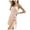 Beige, variant on Womens Slip Dress Thin Breathable Ice Silk Pajamas Backless Dress Casual Sleeveless Round-Neck Summer Halter Dress Homewear Short Sleeshirts Gray