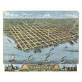 thumbnail image 2 of Stoner 31x26 Black Ornate Wood Framed with Double Matting Museum Art Print Titled - Sandusky Ohio -Stoner 1870, 2 of 4