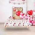 thumbnail image 5 of Valentines's Day Decorations Tablecloth Vinyl Rectangular Table Cloth Red Heart Pattern Decor for Valentines's Day Wedding Anniversary, 5 of 6