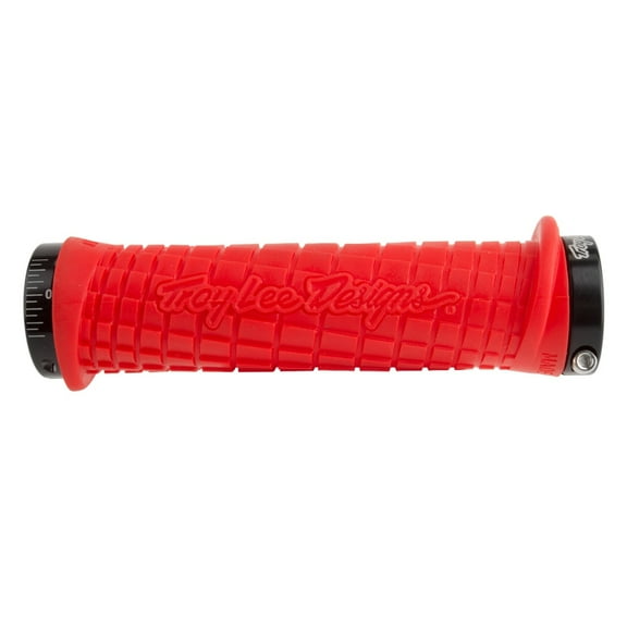 ODI 130mm Troy Lee Lock-On Grips: Red/Black