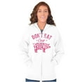 thumbnail image 4 of Dont Eat Friends Vegan Vegetarian Zip Up Hoodie Men's Women's Brisco Brands M, 4 of 5