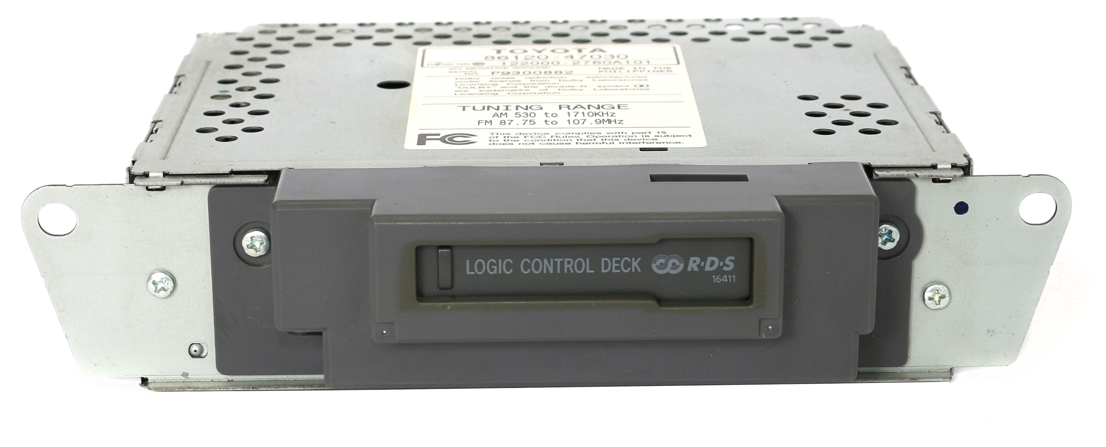 Restored 2001-2003 Toyota Prius OEM RDS Cassette Receiver - 86120-47030 Face Number 16411 (Refurbished)