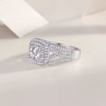 thumbnail image 4 of 1 Carat Women's Moissanite Rings for Women S925 18K White Gold Moissanite Wedding Band for Bridal Set Simulated Diamond Promise Ring Fiancee Lab Grown Diamond Engagement Rings, 4 of 7