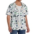 thumbnail image 2 of Pofeuu Modern Industry Print Mens Casual Short Sleeve Shirts Beach Summer Spread Collar Pocket Tops Men's Casual Short-sleeved Shirt-X-Large, 2 of 5