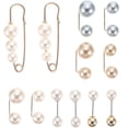 thumbnail image 1 of 12pcs Delicate Pearl Brooch Pin Skirt Waist Button Durable Alloy Brooch Pin, 1 of 4