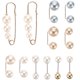 thumbnail image 1 of 12pcs Delicate Pearl Brooch Pin Skirt Waist Button Durable Alloy Brooch Pin, 1 of 4