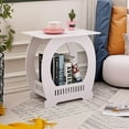 thumbnail image 2 of PinkSheep 18" Small Coffee Table End Table Bedside Table Nightstand with Storage Shelf for Living Room Bedroom, White, 2 of 7