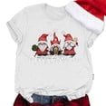 thumbnail image 4 of Lroveb Christmas Shirts for Women Plus Size Gnome Print Round Neck Short Sleeve T Shirt Top Graphic T Shirts, 4 of 5