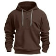 thumbnail image 3 of Atogsazn Mens Fall Hoodies Casual Oversized Fleece Long Sleeve Button Up Drawstring Sweatshirt Clothing with Pocket 01-Coffee M Fashion, 3 of 4