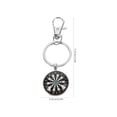 thumbnail image 3 of EeaseCA 2pcs Retro Glass Keychains Darts Key Holder Pendant Silver Alloy Key Rings Gift Craft Ornaments, 3 of 4