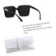 thumbnail image 2 of Gafas de sol LYZOIT vintage cuadradas grandes con protección UV400 negras, 2 of 6