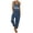 Navy, variant on Conairie Womens Bib Overalls Womens Dandelion Print Beach Vacation Trendy Jumpsuits Straight Leg Pants With Pockets Army Green L