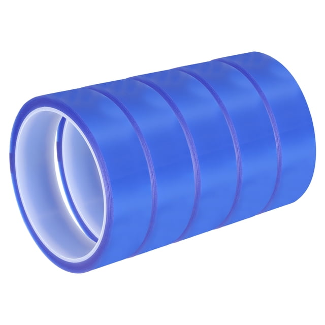 5 Rollos de Cinta Eléctrica de Película PET Azul de 1 Pulgada x 36 Yards 25mm x 33m