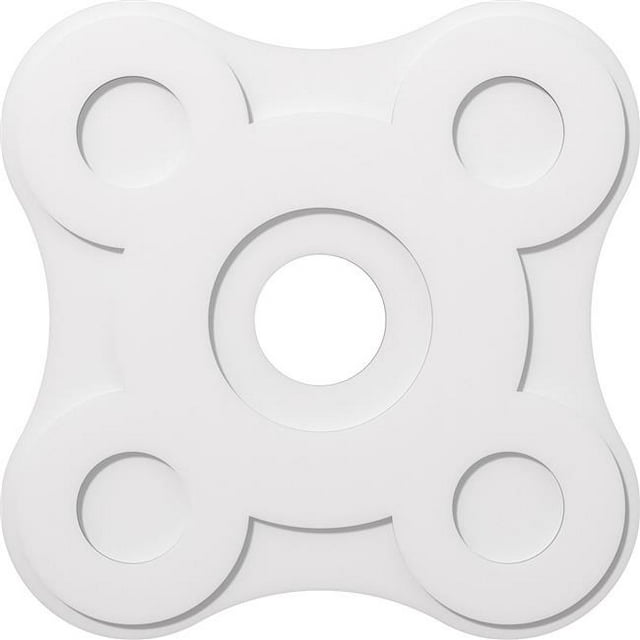 Ekena Millwork CMP34LA-07000 34 in. OD x 7 in. ID Square Luna Architectural Grade PVC Contemporary Ceiling Medallion
