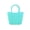 BlueGreen, variant on Women's DIY Tote Bag Soft & Foldable Silicone Handbag Lightweight Modular Accessory Bag with Multi Plug-in Hole Design for Summer Beach, Pool