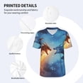 thumbnail image 3 of KLL Red And Blue Fire Dragon A for Men's Baseball Shirts,Short Sleeve Casual Shirts Button Down Shirt for Men Beach Summer Wedding Shirt-XX-Large, 3 of 7