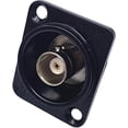thumbnail image 1 of HUGFEGWE BNC D Panel Mount Connector BNCQ9 Solder Type SDI Video Coaxial BNC Female to Female Connector Socket for Monitoring System (Black Shell) CJB91-100591, 1 of 9