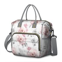 Pioneer Flower Floral Print Pattern Womens Lunch Box for Work,Insulated Large Lunch Bag for Tween and Teen,Loncheras Para Mujer,Leakproof Adult Lunch Bag for Work,Beach,Travel,Picnic,Camping