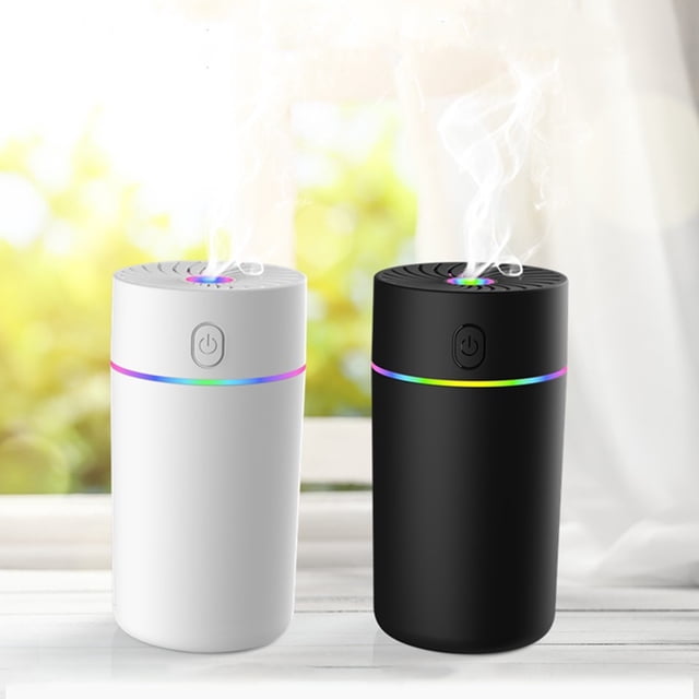Xihbxyly Minihumidificador Usb para Coche, Aromaterapia Silenciosa, Humidificación con Vapor Fino, Ideal para Oficina y Coche, Ideal para Embarazadas y Personas Mayores, Capacidad de 350 Ml, Color Bl