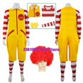 thumbnail image 2 of Disfraz de payaso tío M, disfraz de anime para padres e hijos, monos de comida rápida, ropa de payaso amarilla para niños, cosplay de Halloween y Navidad, 2 of 4