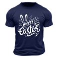 thumbnail image 1 of Camisa Casual de Cuello de la Tripulación de la Impresión de Pascua de Manga Corta de Verano Top Ligero de Poliéster para los Hombres, Camiseta de Manga Corta para el Uso Diario de Primavera Verano, 1 of 9