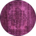 thumbnail image 1 of Ahgly Company Indoor Round Oriental Purple Industrial Area Rugs, 4' Round, 1 of 4
