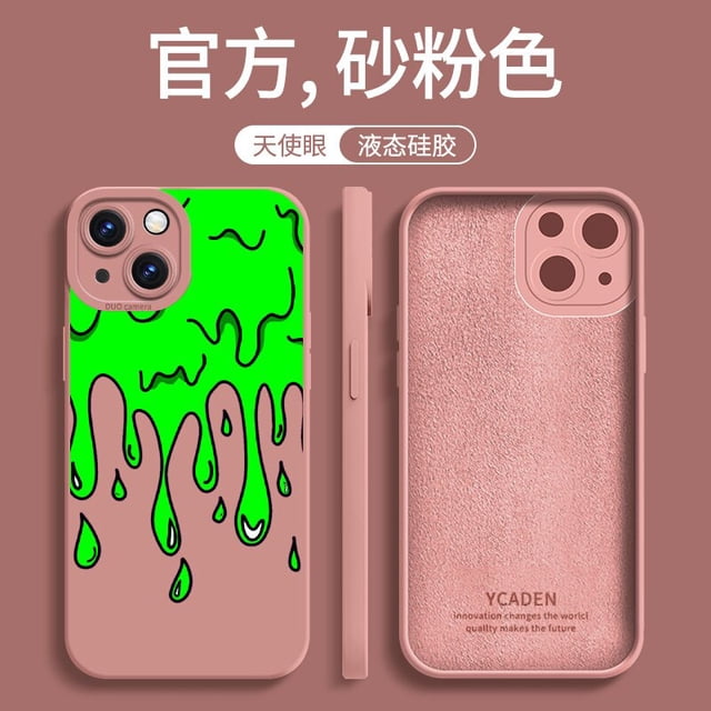 Funda de teléfono de arte de grafiti de pintura caliente para iPhone 13, 12, 11, 14 Pro Max, X, XR, XS, 8, 7 Plus, protección de lente completa, cubierta de silicona a prueba de golpes Fivean unisex