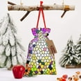thumbnail image 6 of Fuzoiu Colorful Tie Dye Stained Glass 3 Print Christmas Gift Bag,Burlap Gift Bag with Drawstring Closure & Hang Tag,Perfect for Holidays, Birthdays, and Special Occasions-Small, 6 of 7