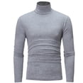 thumbnail image 1 of Lefu Chandail à Col Roulé Ajusté pour Homme à Manches Longues, Chandail Chaud en Tricot Extensible, 1 of 7