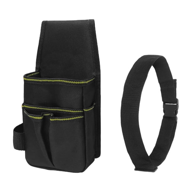 Bolsa para cinturón de herramientas, bolsa de almacenamiento para cinturón de herramientas, bolsa multiusos negra para cinturón, riñonera portátil