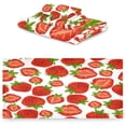 thumbnail image 2 of Coolnut Towel Set of 3, Fresh Strawberry 1 Bath Towel, 1 Towel, 1 Small Square Towel, Strong Soft and Compact Absorbent Yoga Gym Hotel Excellent Choice. Washcloth Gift, 2 of 7